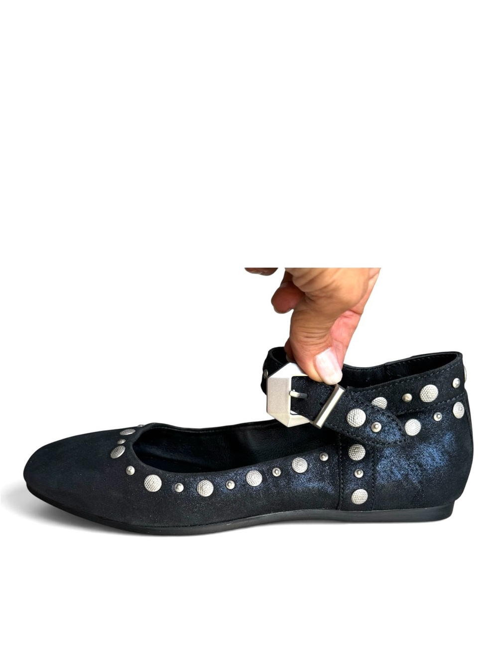 🆕 Free People Mystic Mary Jane Studded Ankle Flats - Picture 7 of 10
